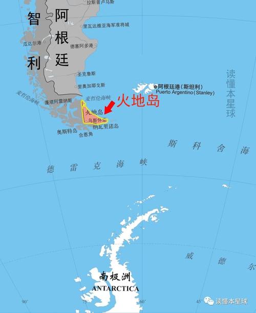 南極火地島旅遊,南極火地島地圖