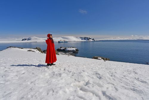 南極旅遊拍照姿勢閨蜜頭像,南極旅遊照片