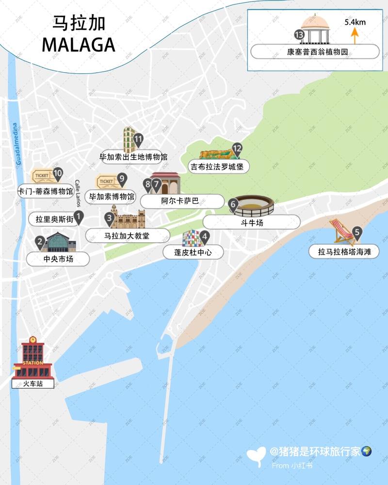 西班牙海邊旅遊線路,西班牙海邊旅遊線路圖