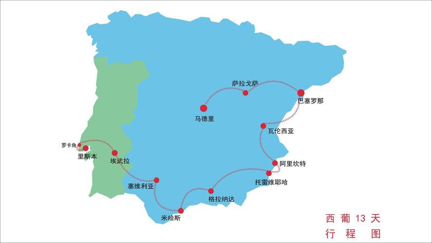 西班牙蜜月旅遊路線,西班牙蜜月旅遊路線圖